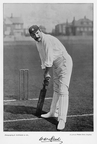 W.W. Read, from Famous Cricketers and Cricket Grounds, Published by Hudson and Kearns, 1895 by English Photographer